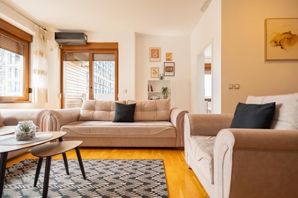 Apartamento exclusivo, vistas a la ciudad | Zona de estar