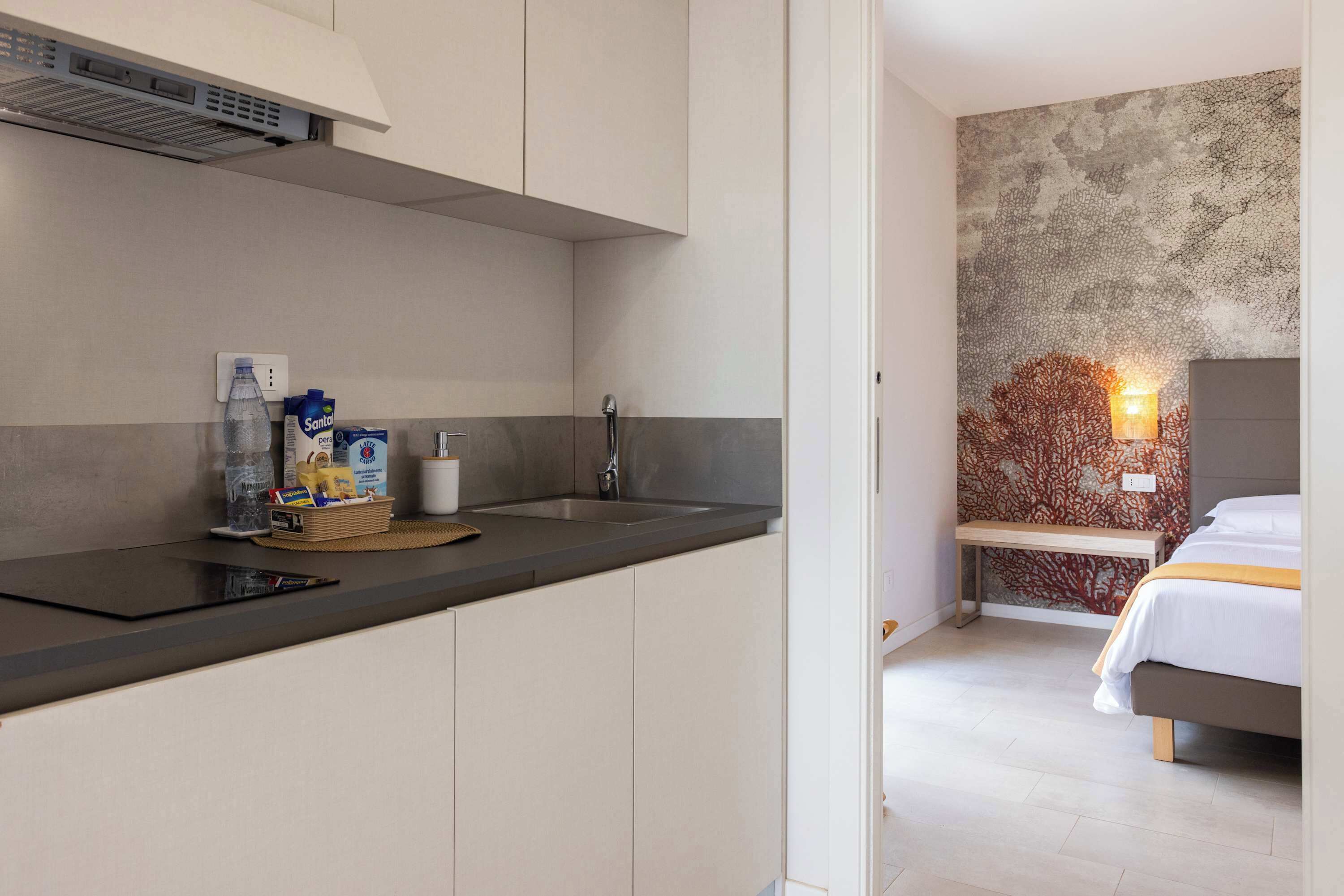 Fridge, microwave, stovetop, highchair