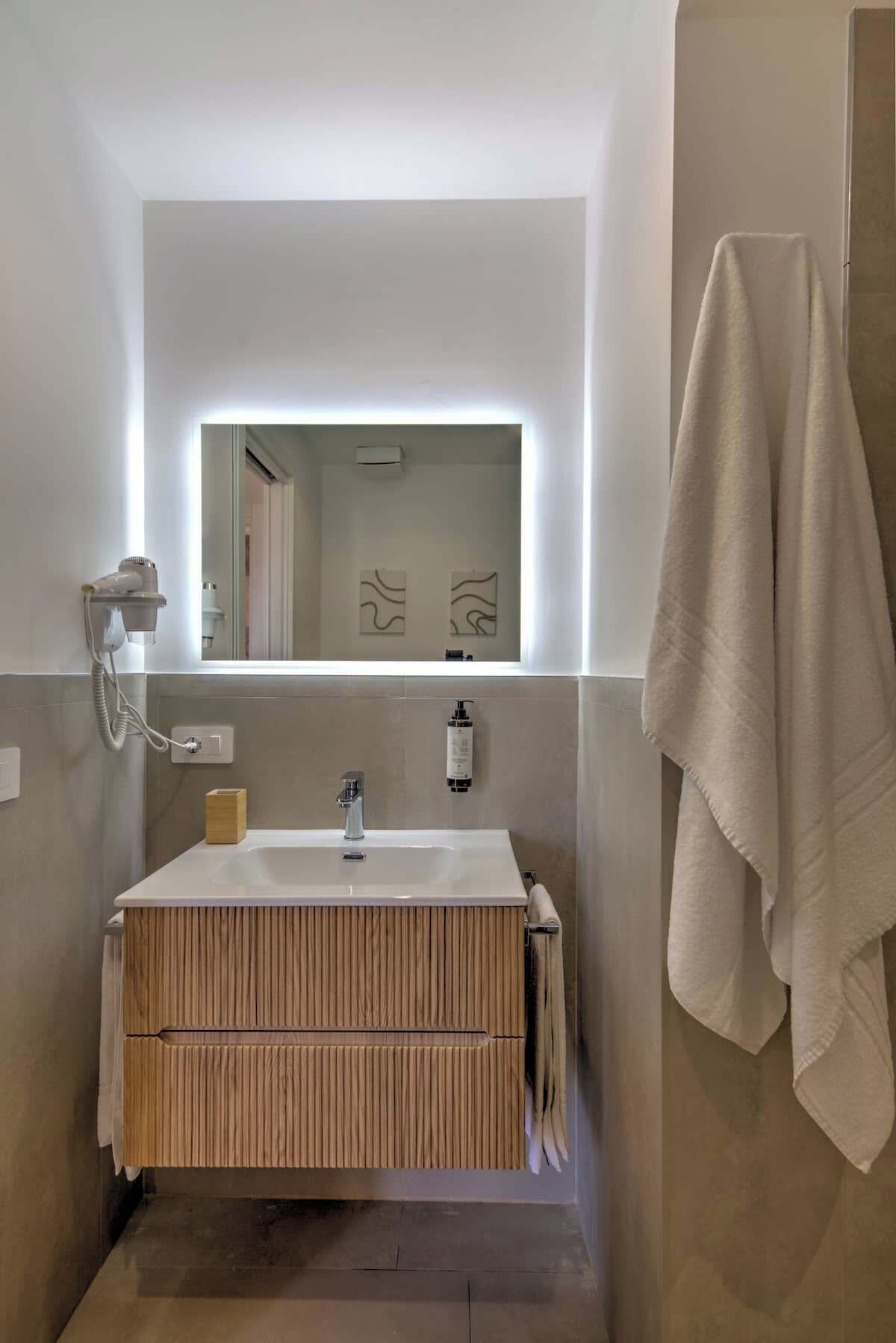 Dusche, Haartrockner, Shampoo