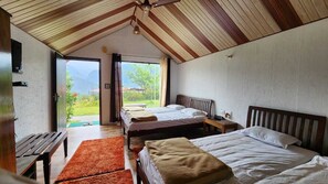 Deluxe Quadruple Room, Mountain View | Premium bedding, down duvets, memory-foam beds, individually decorated