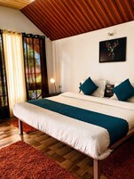 Premium bedding, down duvets, memory-foam beds, desk