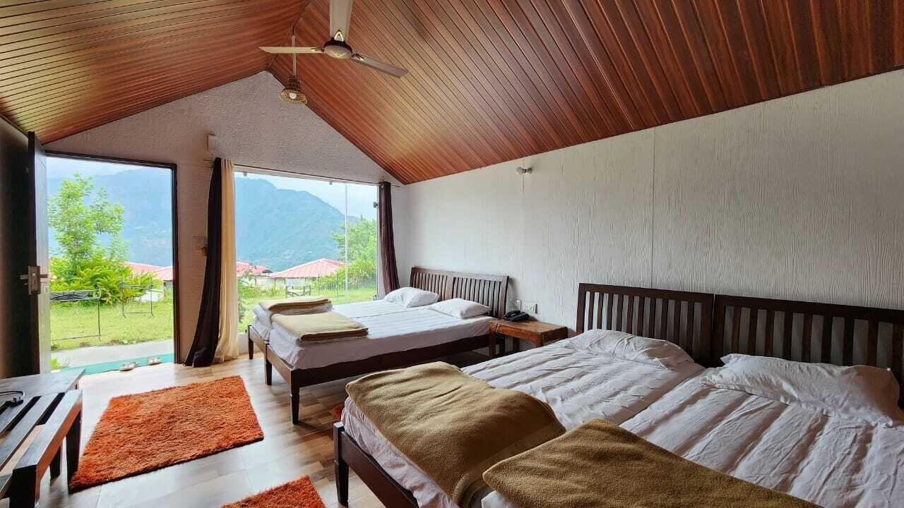 Deluxe Quadruple Room, Mountain View | Premium bedding, down duvets, memory-foam beds, individually decorated