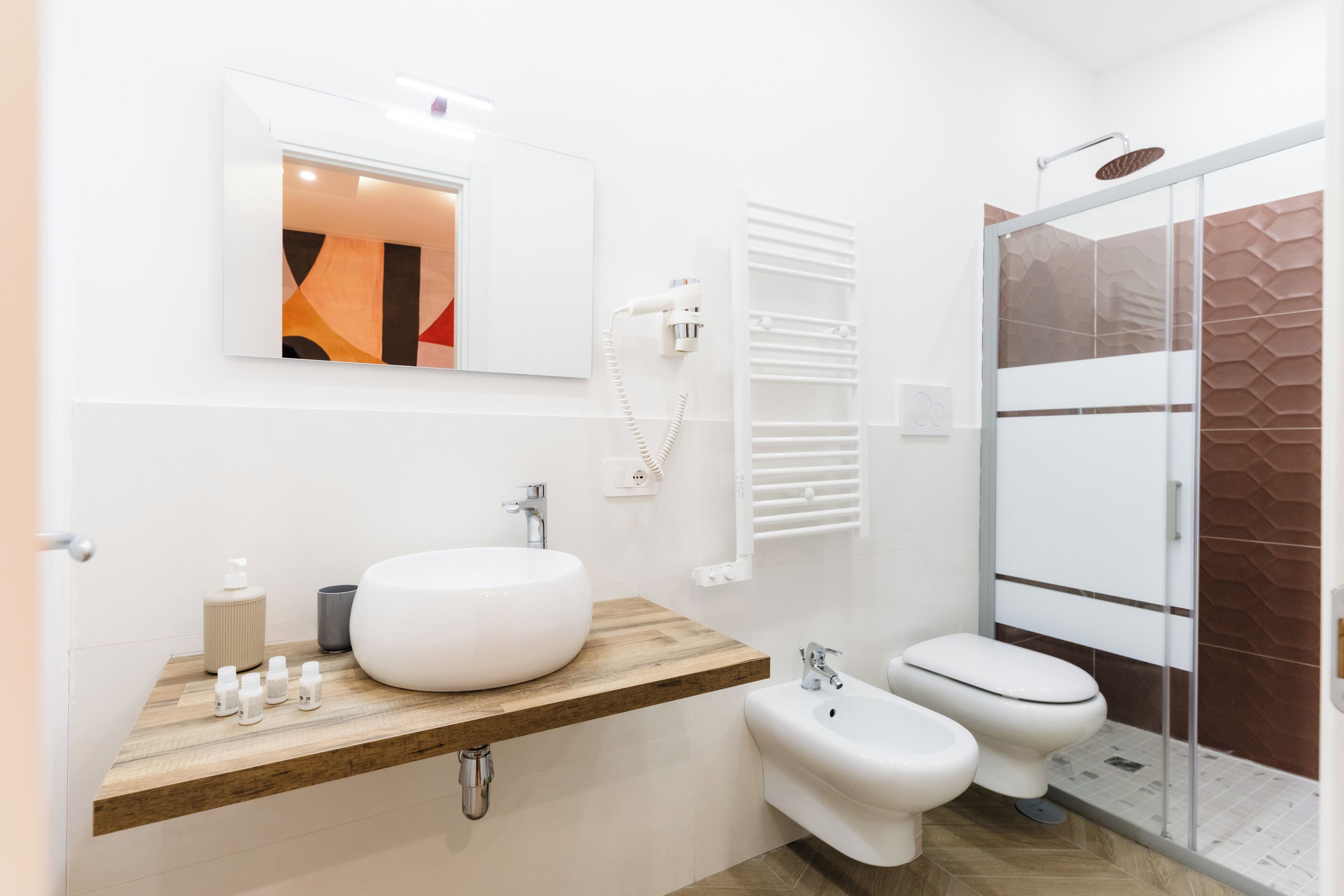 Deluxe Quadruple Room, Balcony, Hill View | Bathroom | Free toiletries, hair dryer, towels, soap