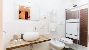 Deluxe Quadruple Room, Balcony, Hill View | Bathroom | Free toiletries, hair dryer, towels, soap