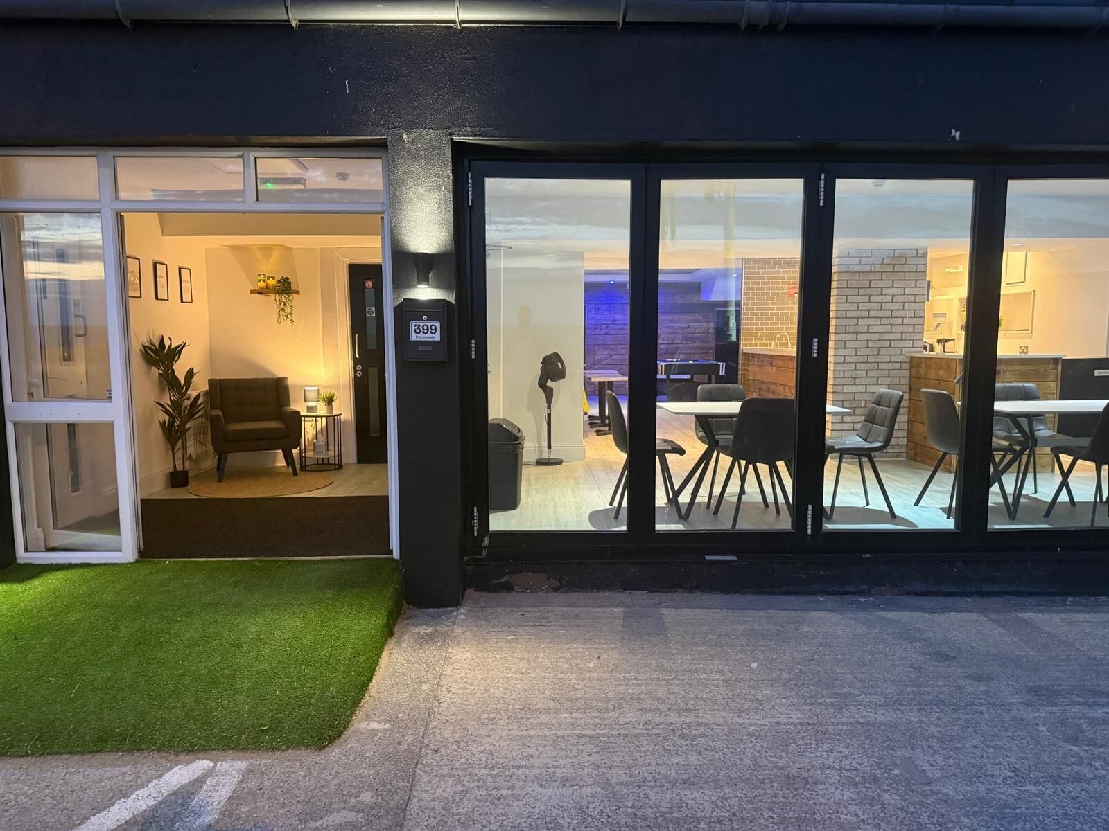 Front of property - evening/night