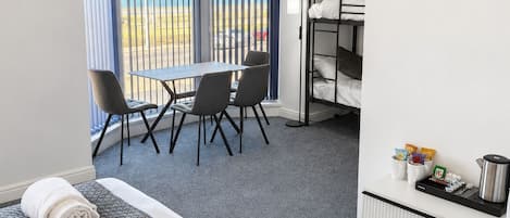 Family Quadruple Room, Beach View | Egyptian cotton sheets, premium bedding, iron/ironing board (on request)