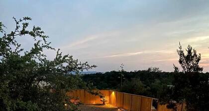 Luxury Hilltop Safari Tent with Private Hot Tub near Lake Travis in Marble Falls, Texas