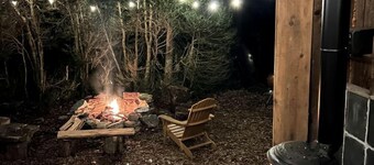 Peaceful Cabin Stay with Fire Pit, Sauna & Mountain Adventure in Zirconia, North Carolina