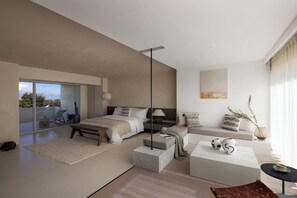 Habitació doble Premier, vistes al turó | Sala d'estar