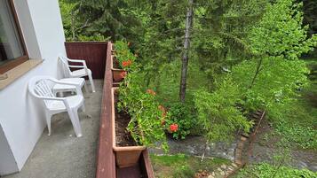 Standard-Doppel- oder -Zweibettzimmer, Balkon, Bergblick | Blick vom Balkon