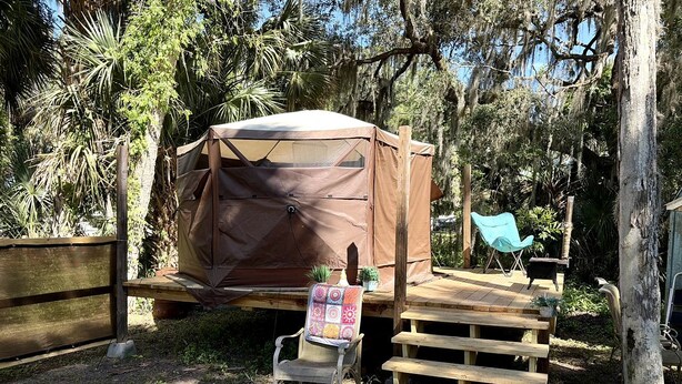 Unclassified image, 1 of 19, button - Boho Waterside Glamping Tent for a Florida Getaway (Sevilla)