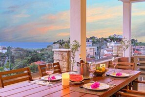Dining - Acrothea Villa Heated Pool (Kournas)