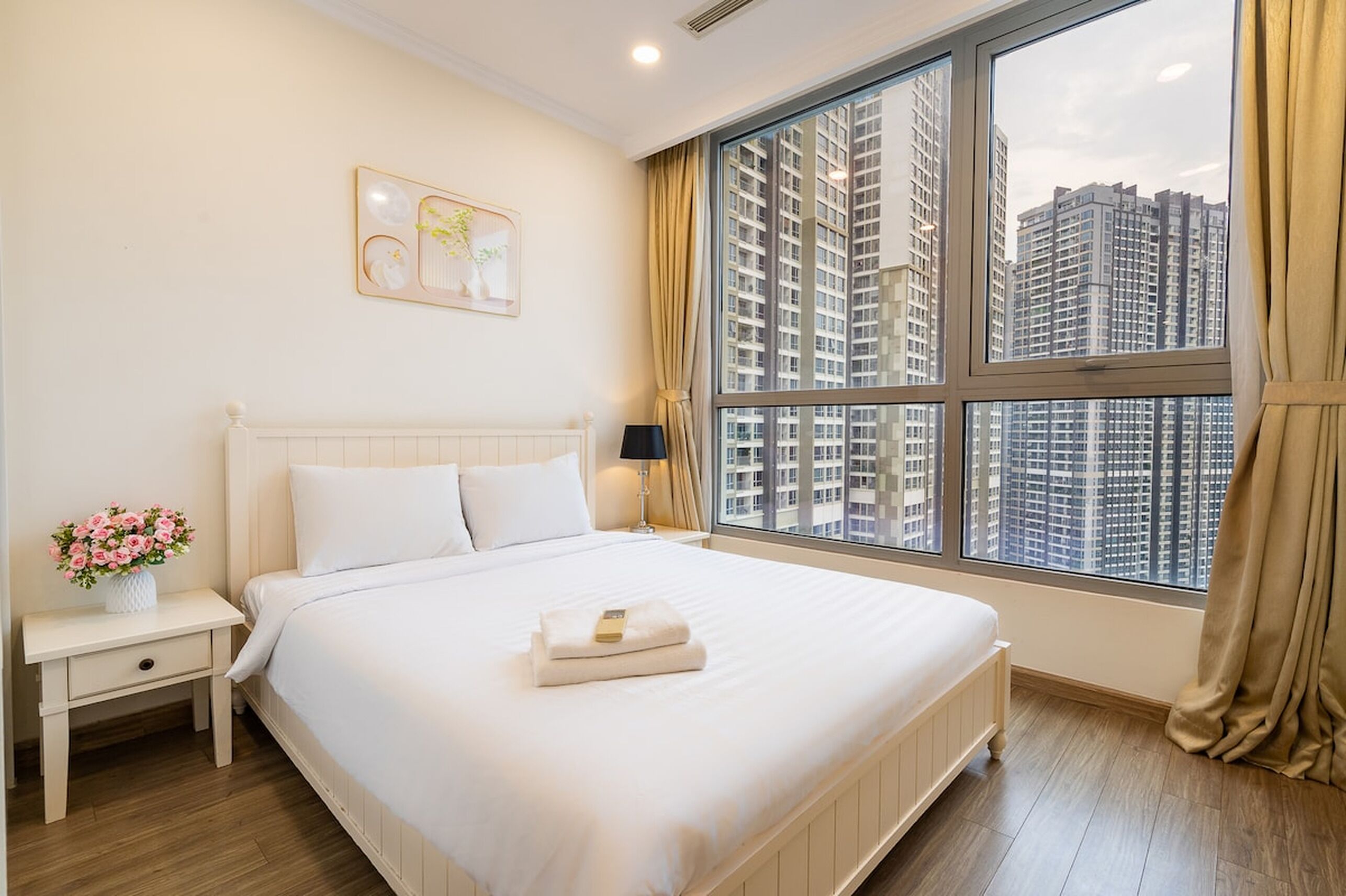 Desk, blackout curtains, iron/ironing board, free WiFi