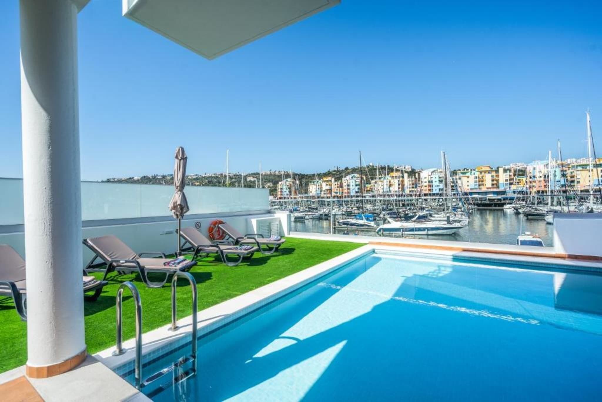 A heated pool