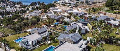 Villa Deluxe, patio, vue mer | Extérieur