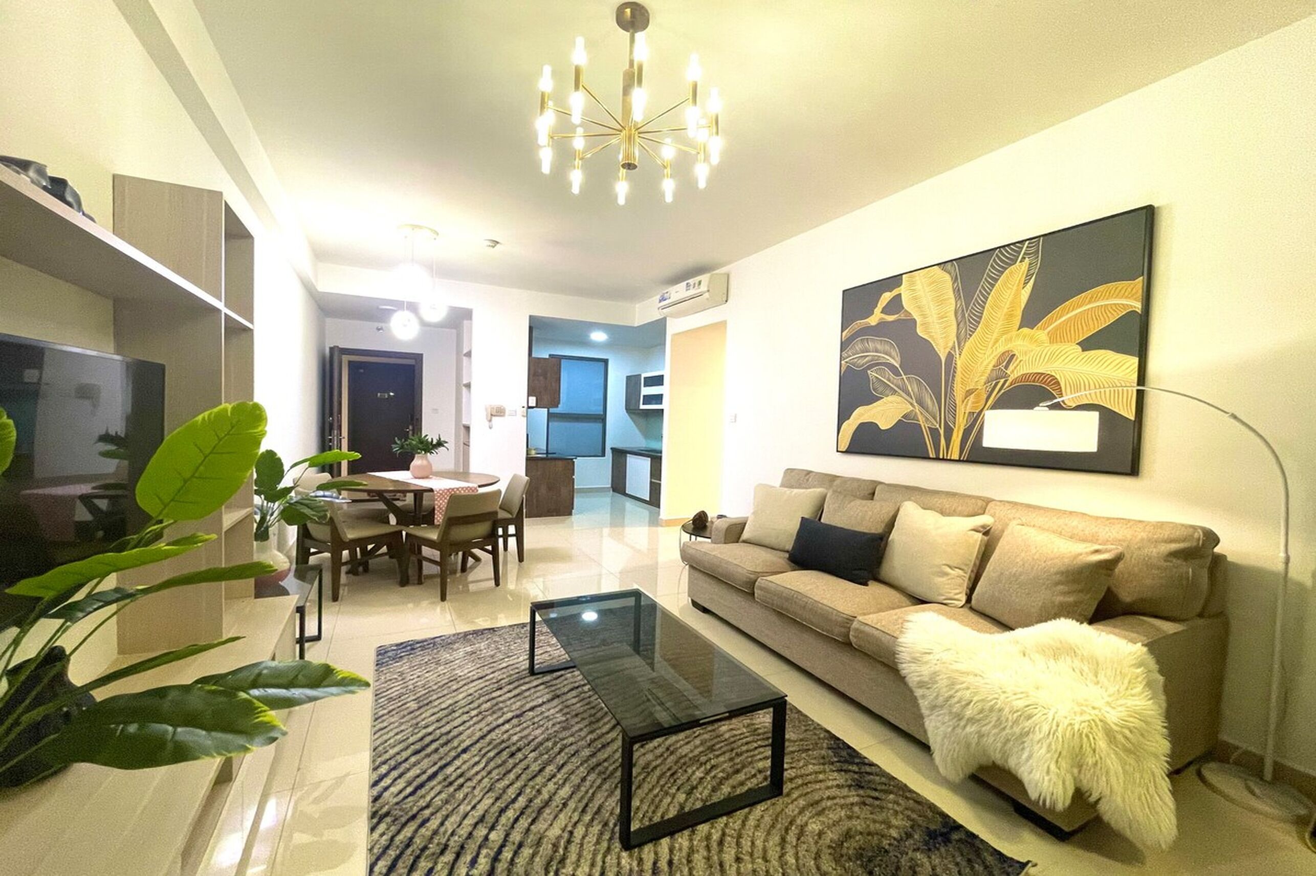 Appartement, 3 chambres, balcon, vue sur la ville | Aire de séjour