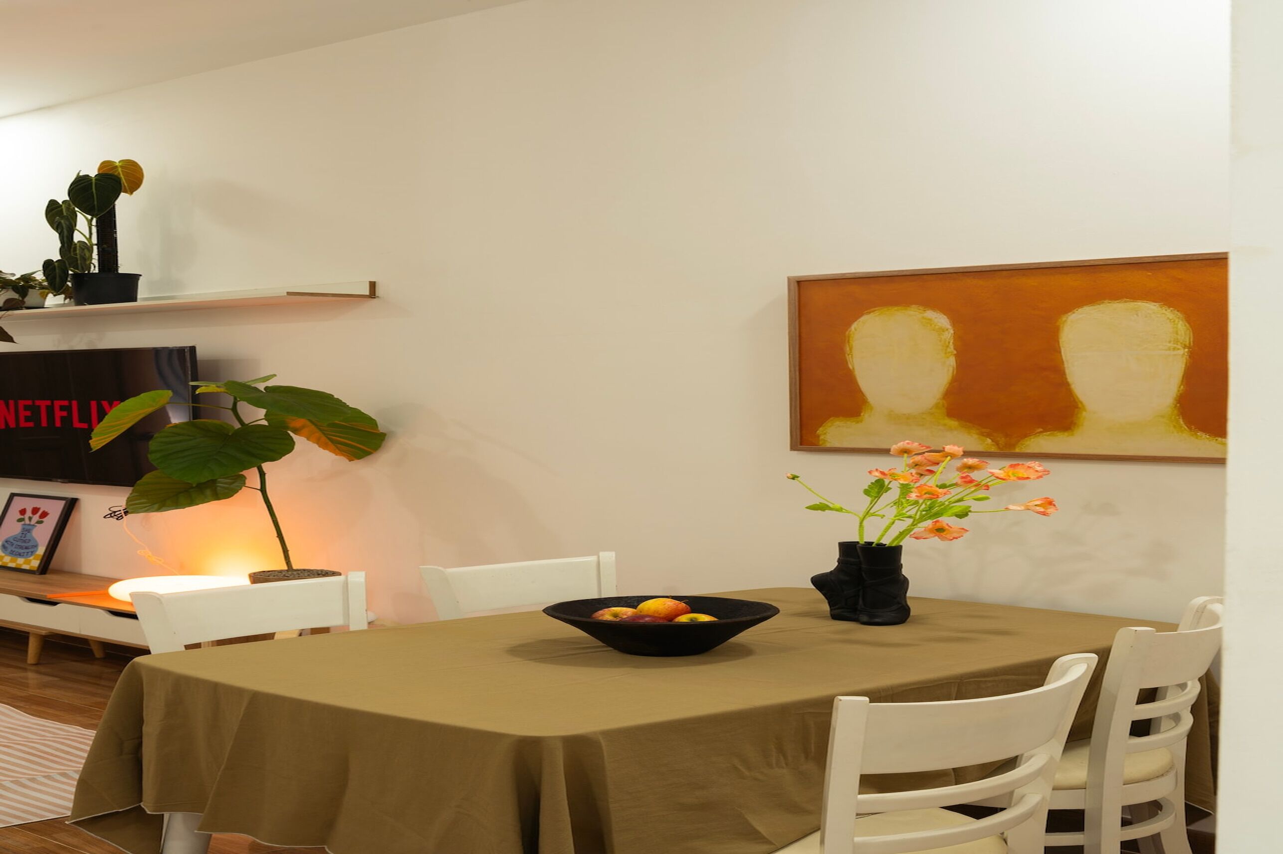 Superior Apartment, 1 Bedroom, Balcony, Garden View | Tempat makan