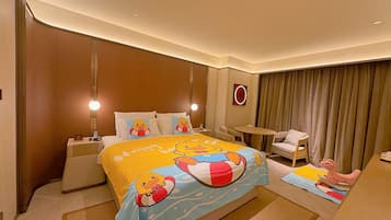 Family Double Room, City View | Free minibar, desk, laptop workspace, blackout curtains