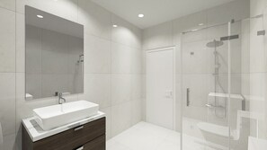 Shower, towels - Apartment / Ferienwohnung am Moosrain (Eitting)