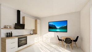 Fridge, microwave, oven, stovetop - Apartment 'Christian - Wohnung 6' with Wi-Fi (Eitting)