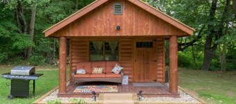 NEW!  Wooded Acres Resort - 2 Small Cabins Plus Separate Building with 2 Bathrooms!  Includes A/C and Heat!  Dog-friendly with Tents Allowed!