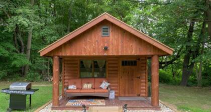 NEW! Wooded Acres Resort - 2 Small Cabins Plus Separate Building with 2 Bathrooms! Includes A/C and Heat! Dog-friendly with Tents Allowed!