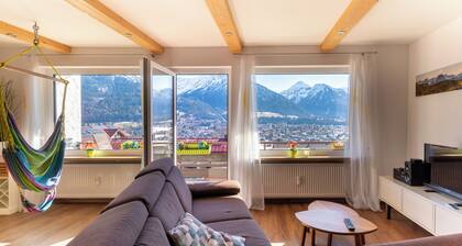 Panoramablick mit Balkon, große Sauna, Hund erlaubt - Alpenjuwel 2 Oberstdorf