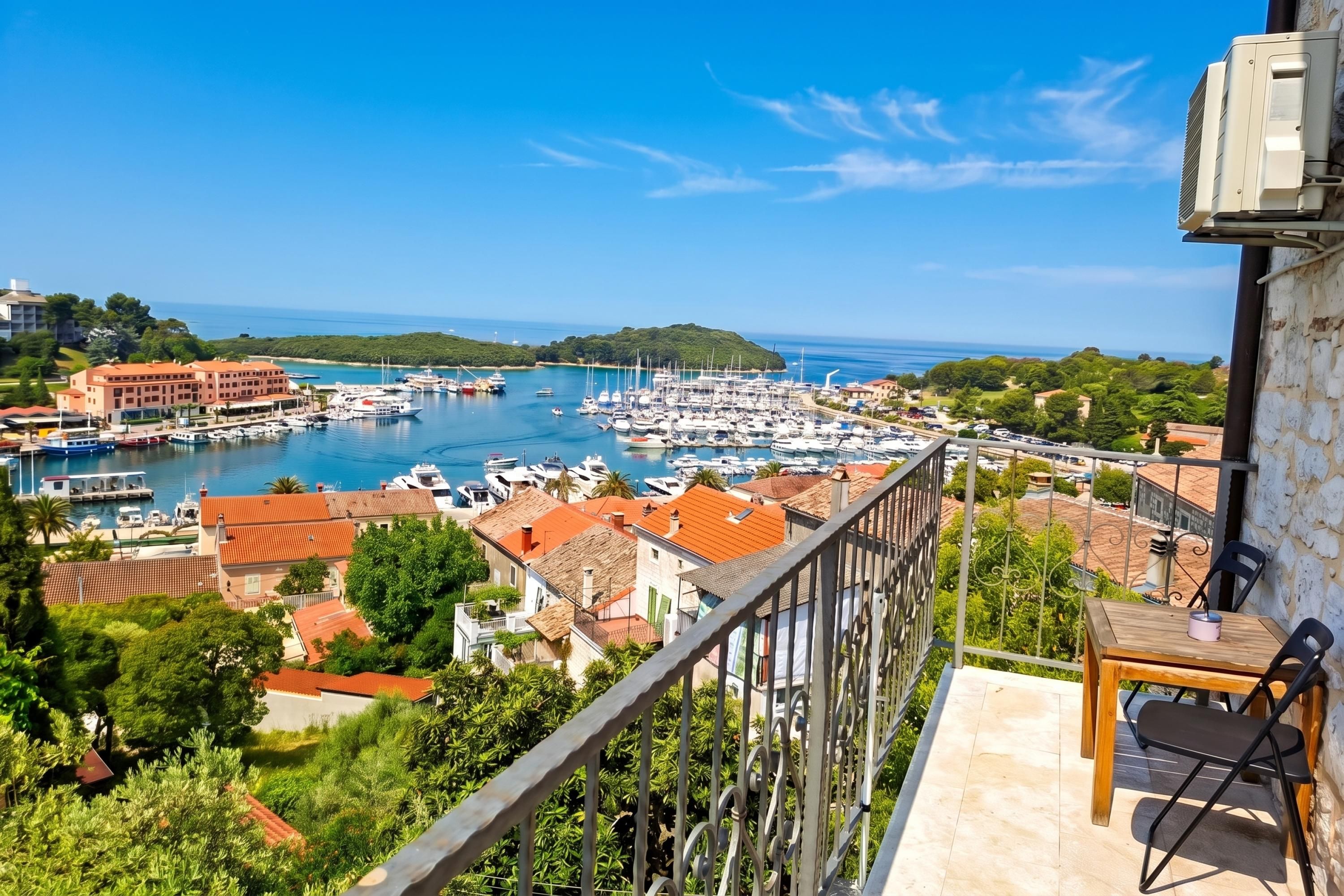 Standard Apartment, 2 Bedrooms, 2 Bathrooms, Mountainside (Bella Vista Vrsar - Rustic Apt /w Sea) | Balcony