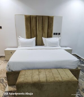 Luxury Apartment, City View | Desk, laptop workspace, blackout drapes, soundproofing - 168 Apartments (Abuja)