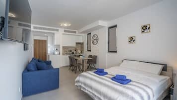 Studio Suite Comfort, balkon, pemandangan pantai | Wi-Fi gratis