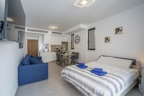 Studio Suite Comfort, balkon, pemandangan pantai | Wi-Fi gratis