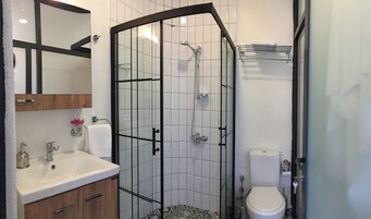 Secador de pelo, toallas, jabón, shampoo