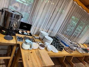 뷔페 아침 식사