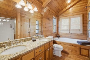Cabin, Multiple Beds, Hot Tub, Mountain View (Not Your Average Bear) | Bathroom - Not Your Average Bear - Hot Tub (Blue Ridge)