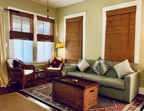 House, Multiple Beds, Patio, Garden View (Verdant Red Door Ret) | Living area - Verdant Red Door Retreat (Galveston)