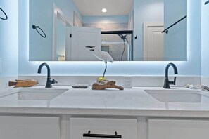 Shower - The Tree House •  Dog Friendly Beach Escape (Oak Island)