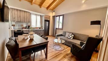 Apartment, 2 Bedrooms, Non Smoking, Sea View | Living area | Flat-screen TV