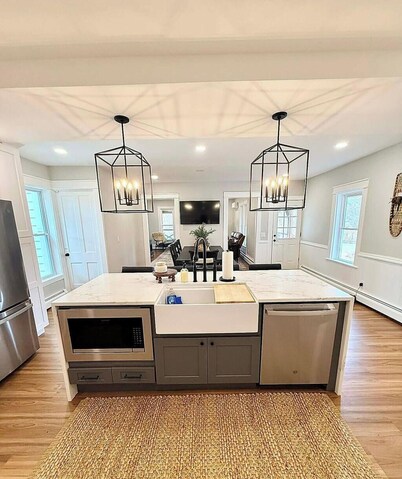 Modern Farmhouse | Firepit | Stocked Trout Stream | 2 Suites