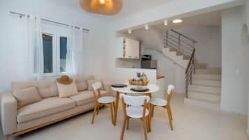 Apartment, Partial Sea View | Living area