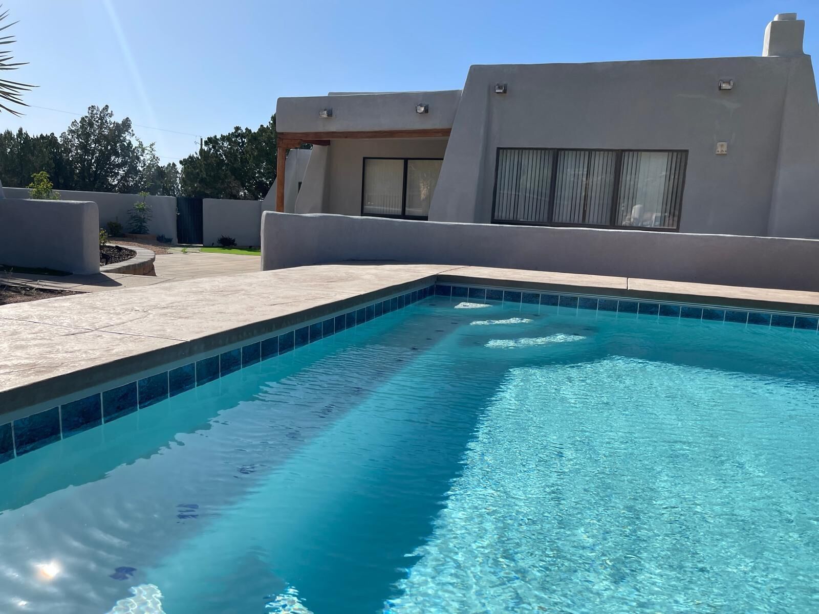 A heated pool