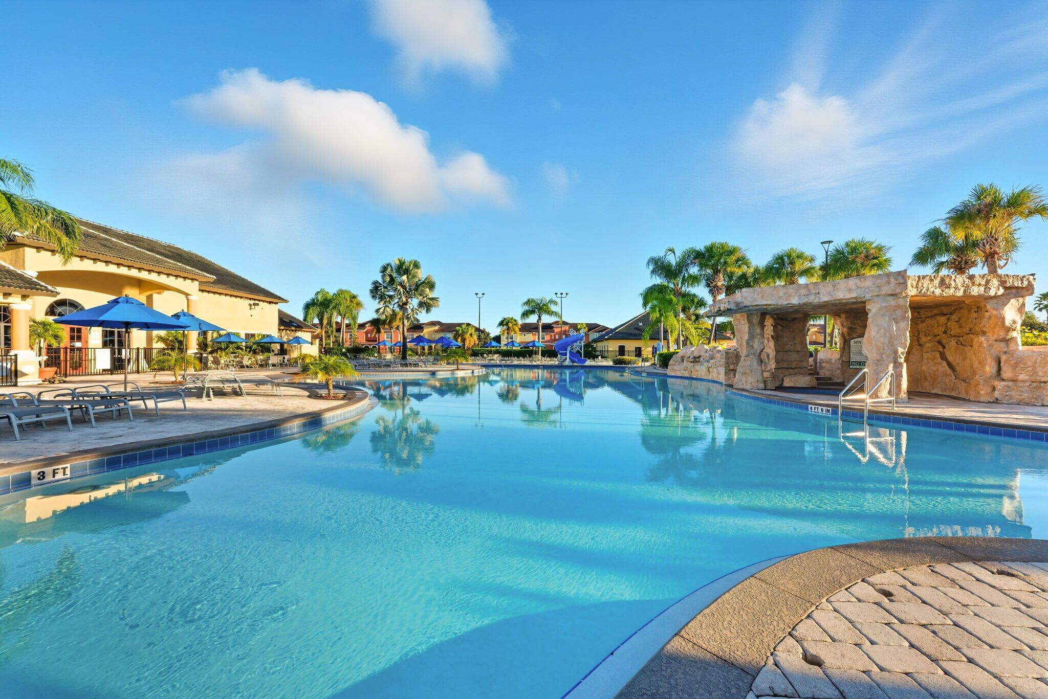 A heated pool