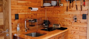 Premium cabin with tinaja in native forest