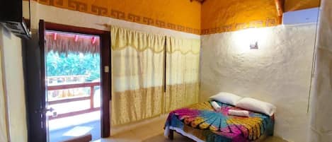 Deluxe Double Room, Patio, Pool View | In-room safe, blackout drapes, iron/ironing board
