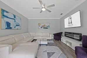 TV, fireplace, books - 2 Beach Homes | Private Pool | Walk to Beach (Panama City Beach)
