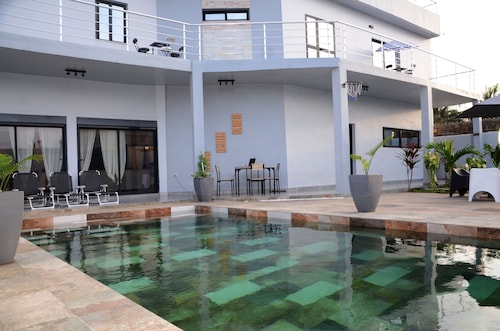Pleasant villa with fully equipped seaside pool.
