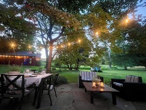 Outdoor dining - Longreach-an Upstate home/Chatham Center retreat! Summer 2026 or long termlease (Valatie)