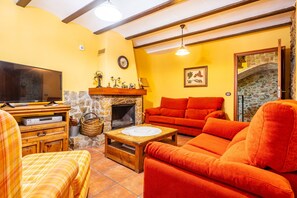 TV, fireplace, DVD player