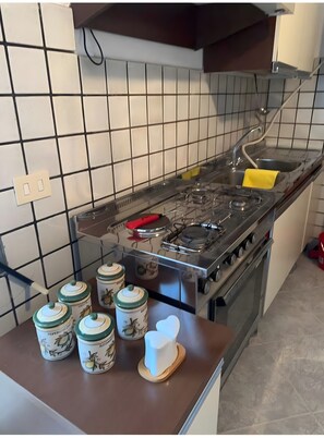 Kylskåp, mikrovågsugn, ugn och spishäll
