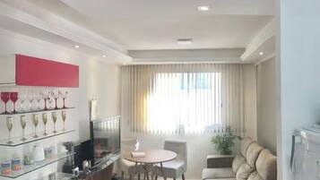 Smart TV, DVD player, music library, video library