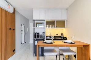 Apartment | Private kitchen - Metrô Arena (São Paulo)